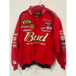 Vintage Dale Jr "New" Nascar Racing Jacket Budweiser by Chase Authentics XXL